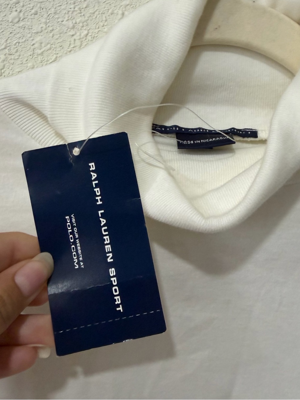 NWT Vintage Ralph Lauren Sport Turtle Neck White Longsleeve Womens Medium Preppy - Picture 6 of 10